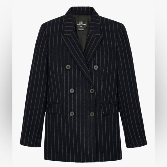 Zara Limited Edition Wool Blend Striped Blazer New - Picture 4 of 9